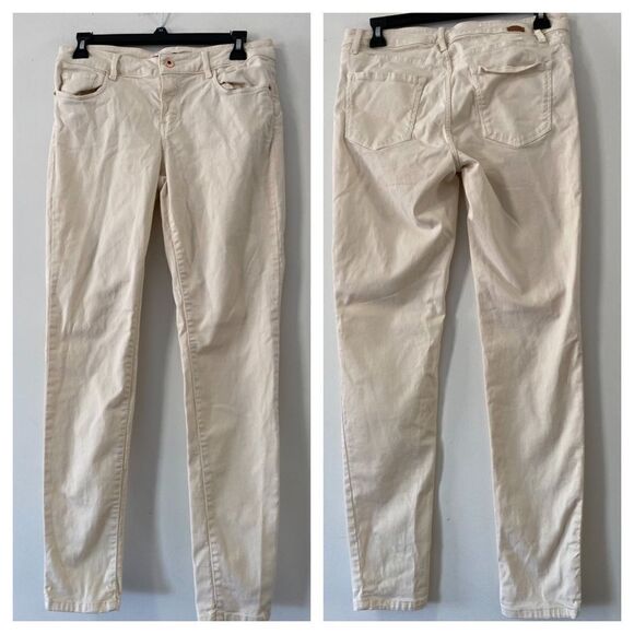 Massimo Dutti Beige Pants Skinni Fit Size 8 - Picture 1 of 5